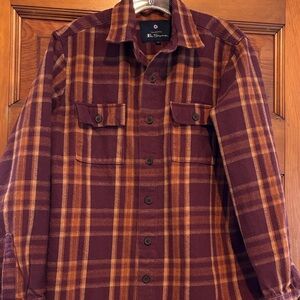 Ben Sherman Rust and Mustard Check Shirt